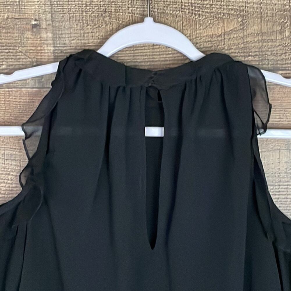 Zara Basic Collection Sheer Cold Shoulder Embroid… - image 8